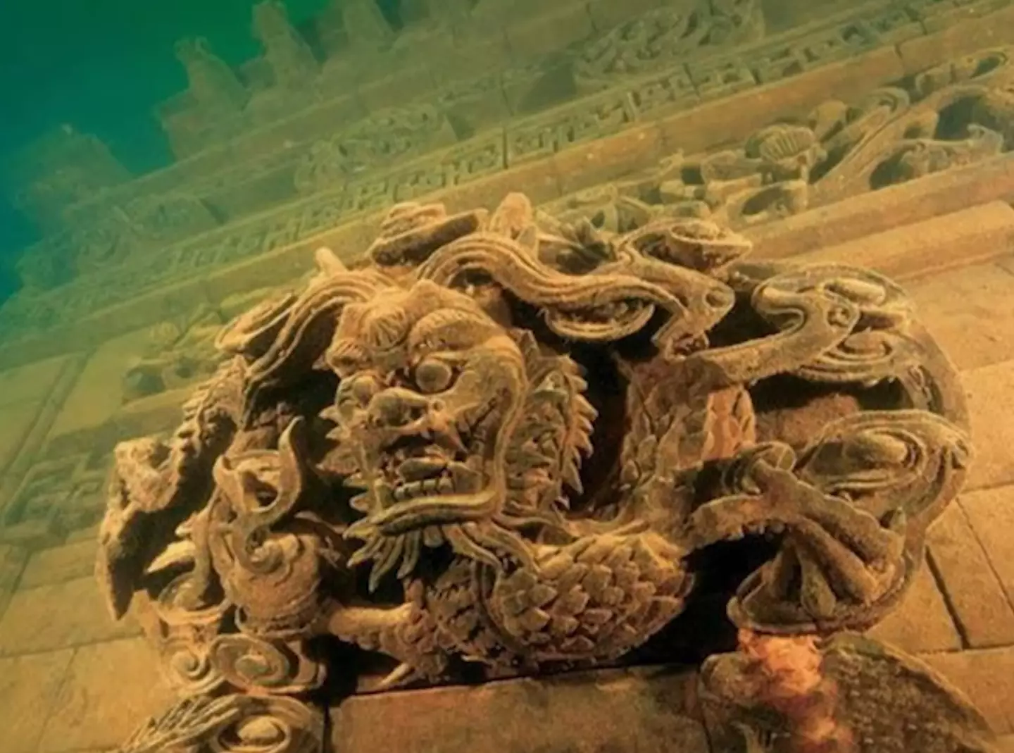 Being underwater has preserved much of the submerged city.