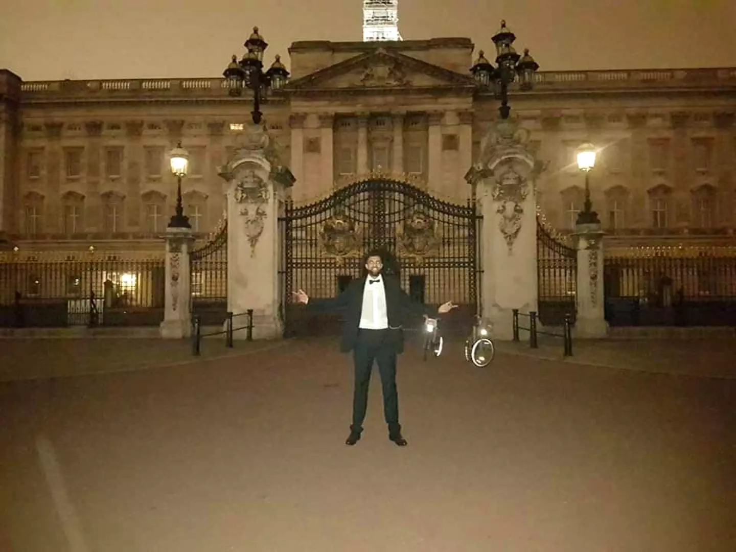 Daniel Walker outside Buckingham Palace.