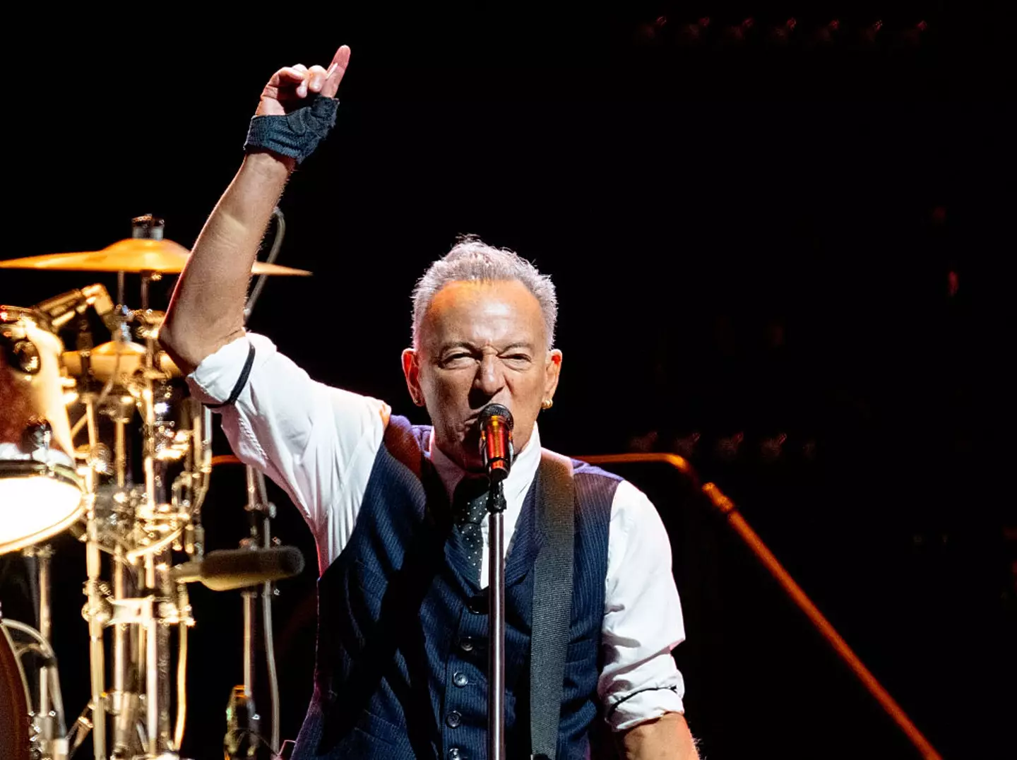 The rocker wasn't shy about sharing his thoughts on Donald Trump (Shirlaine Forrest/Getty Images)