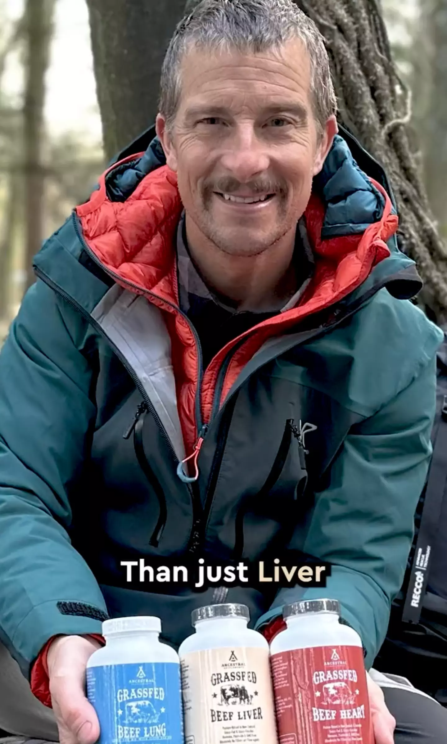 Grylls used to be a vegan, but not any longer.