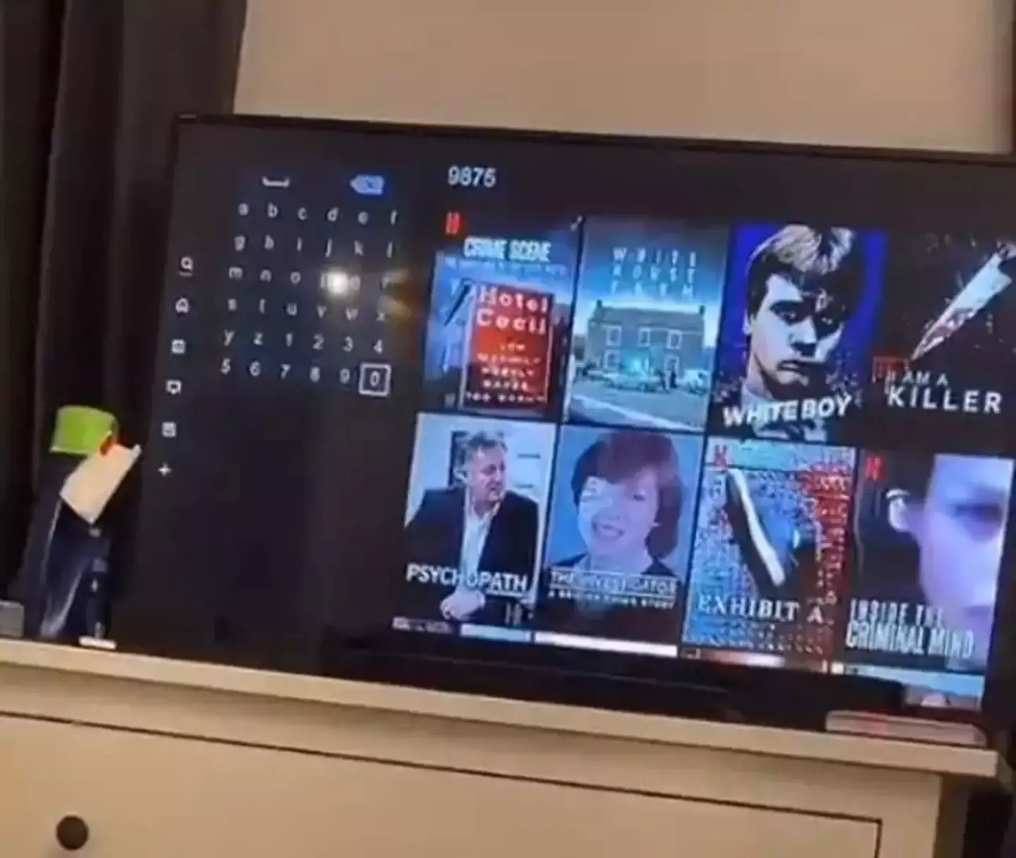 Typing in '9875' will bring up all the crime options you can dream of.