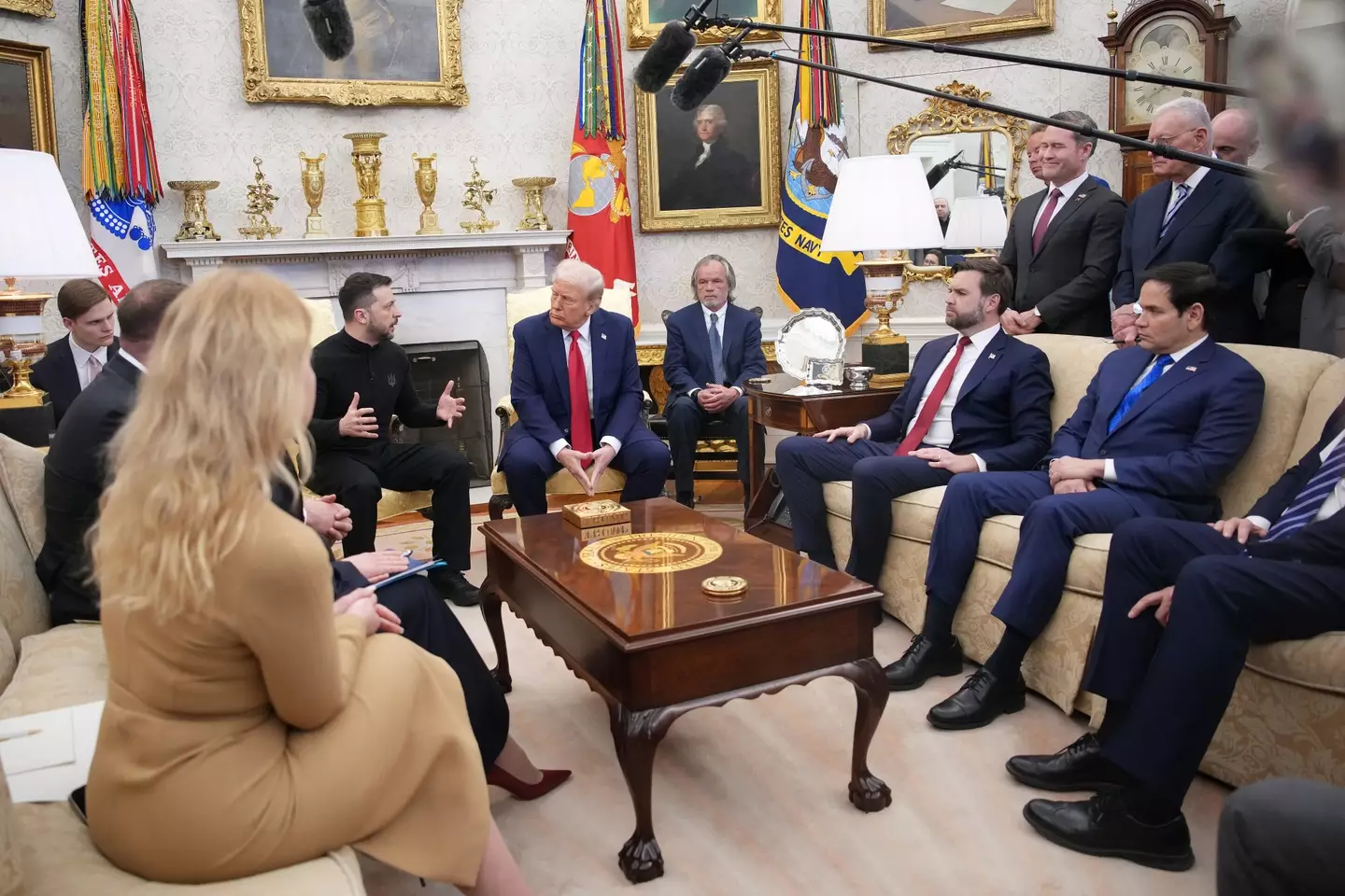 Rubio was in attendance for the tense exchange (Andrew Harnik/Getty Images)