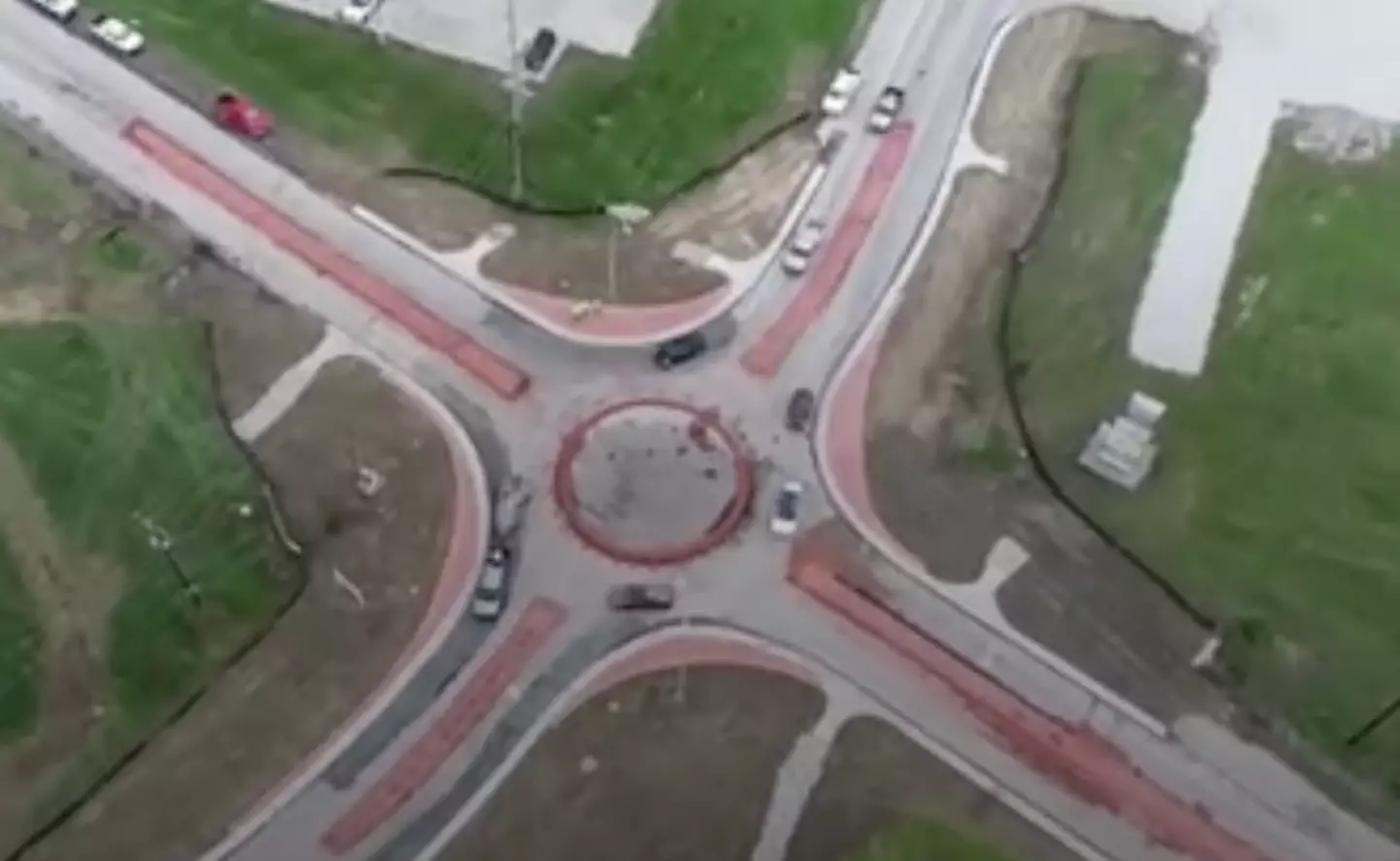 The roundabout threw drivers through a loop.