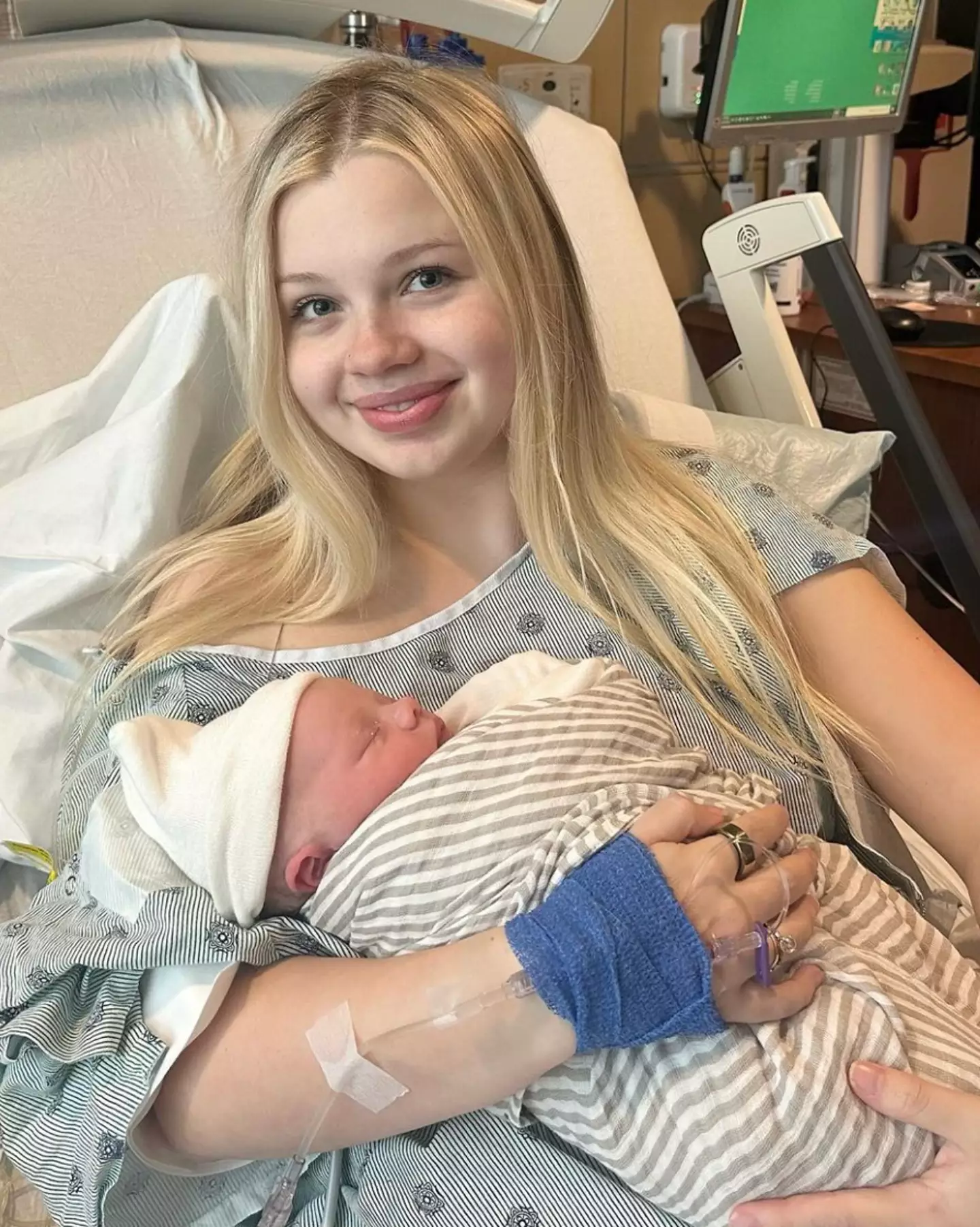Maddie welcomed her baby son, Ryder James, just last week.
