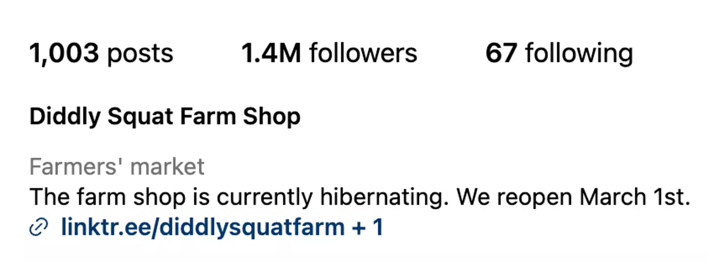But fear not, as the farm shop's doors will reopen on March 1st.