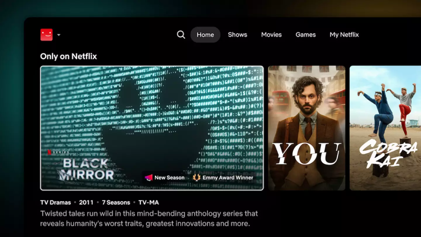 This is what the new layout looks like, it's not popular with everyone (Netflix)