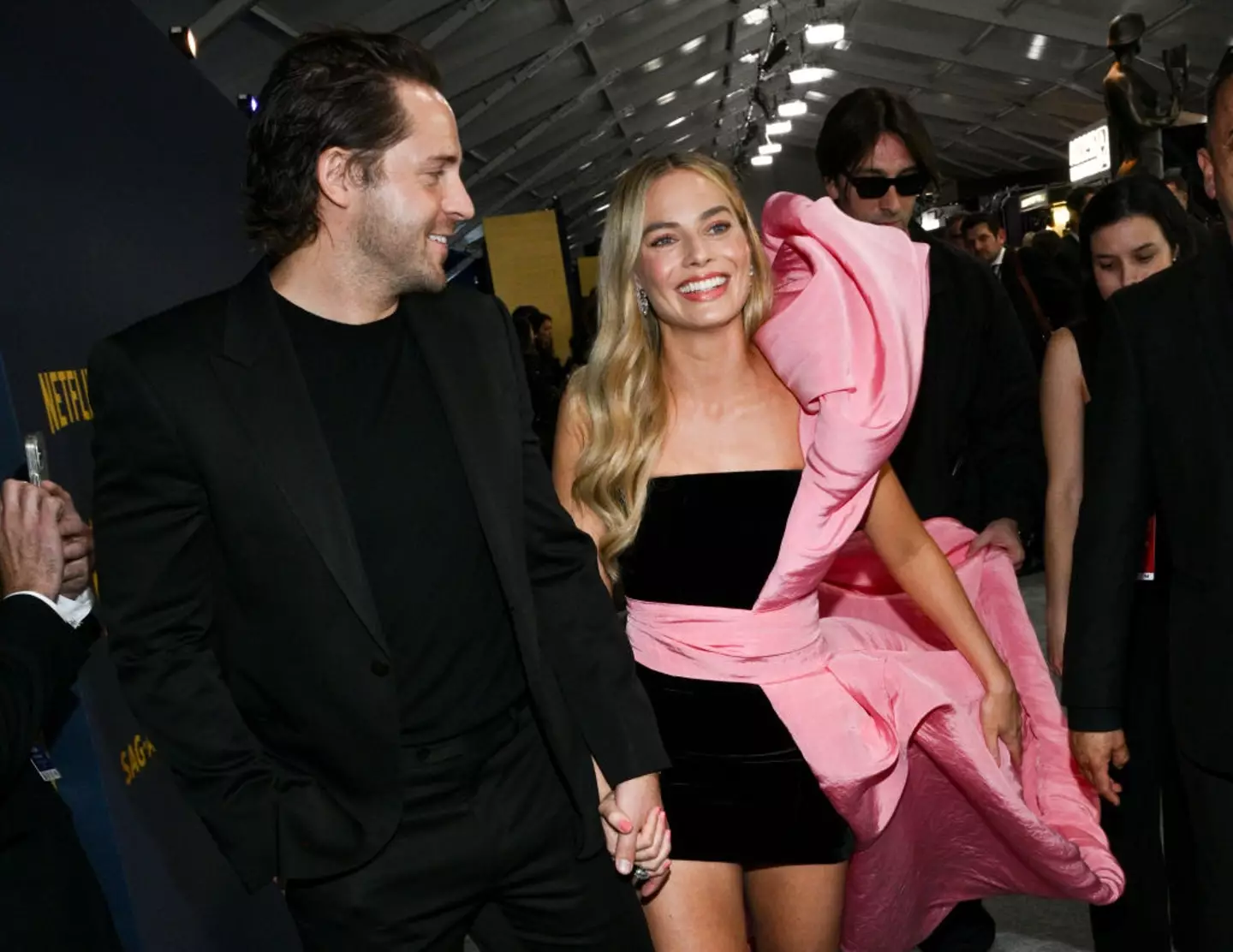 Margot Robbie is welcoming her first child with husband, Tom Ackerley. (Michael Buckner/Variety via Getty Images)