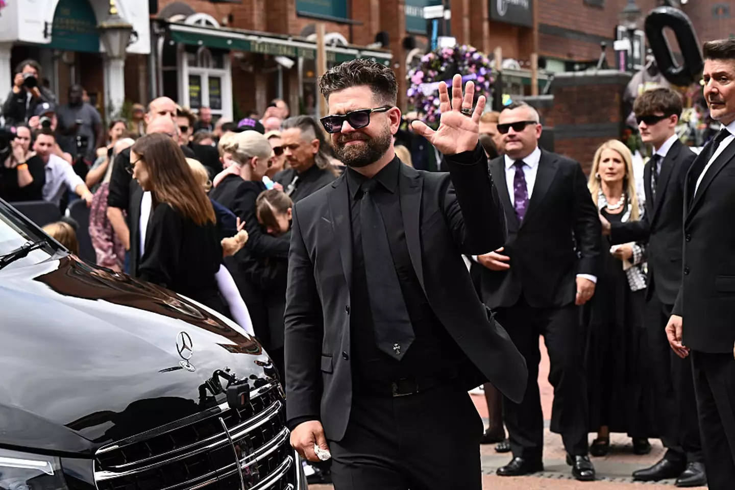 Jack Osbourne was wearing a tie pin that honoured Ozzy (Leon Neal/Getty Images)