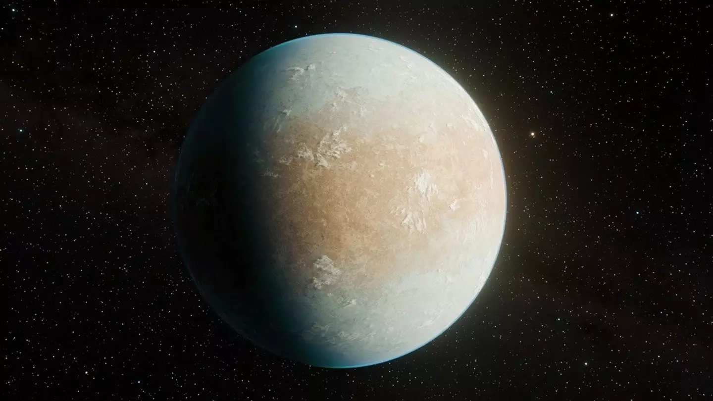 The planet appears rocky and could be just within the 'habitable zone' where it's close enough to a star to support life, but it may be very cold there (NASA/JPL-Caltech/Keith Miller)