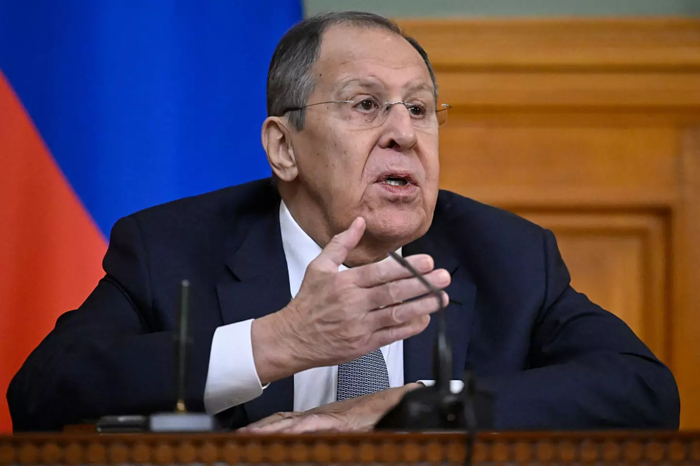 Russian foreign minister Sergei Lavrov (Alexander NEMENOV / POOL / AFP via Getty Images)