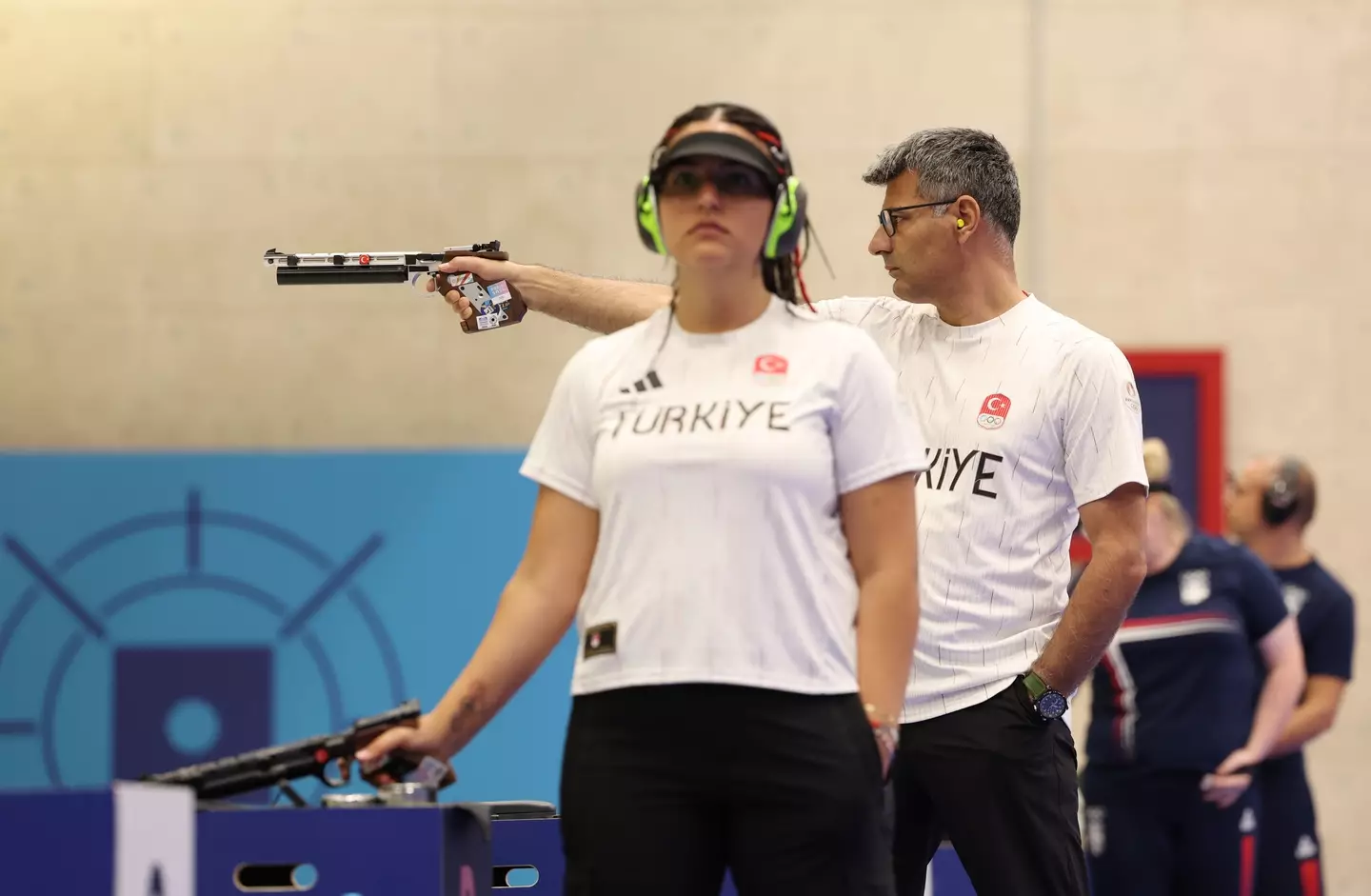 "I got one hand in my pocket, the other is winning silver at the Paris 2024 Olympics." (Charles McQuillan/Getty Images)
