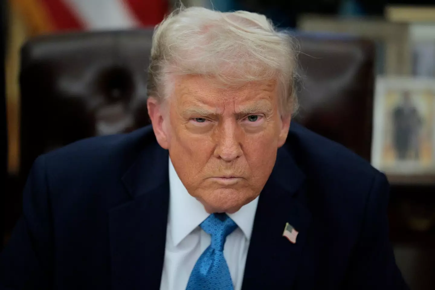Trump said although he isn't best pleased with Putin, he isn't completely 'done' with him yet (Chip Somodevilla/Getty Images)