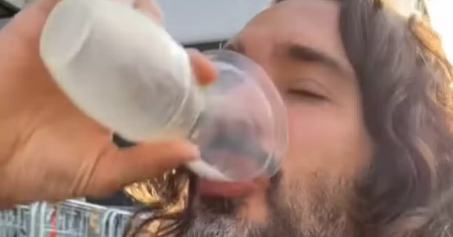 Joe Wicks posted himself shotting it to his Instagram. (Joe Wicks via Instagram)