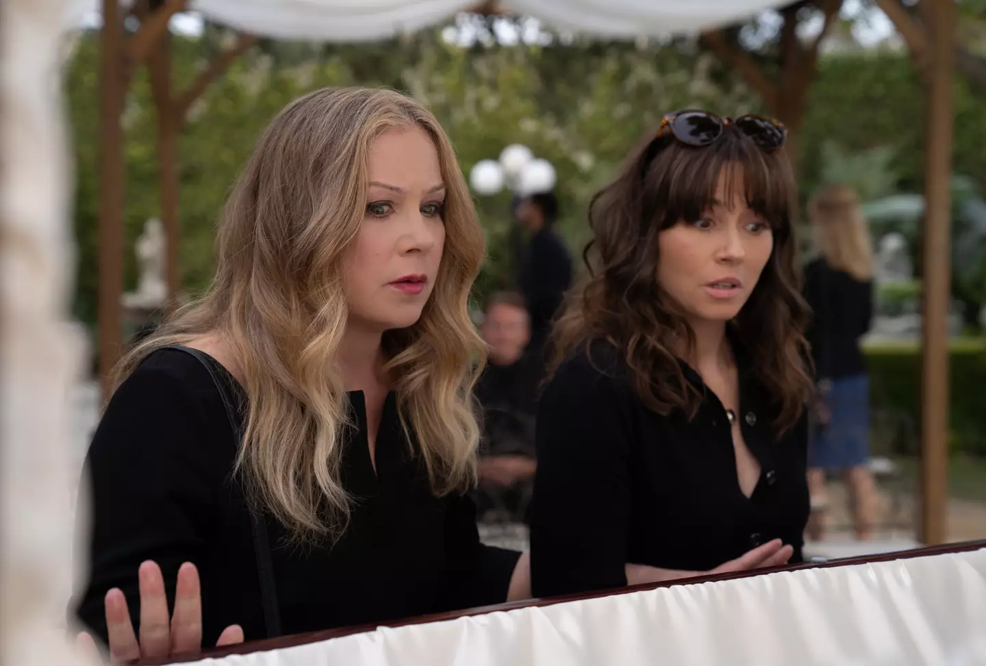 Christina Applegate and Linda Cardellini in the third and final season of Dead to Me.