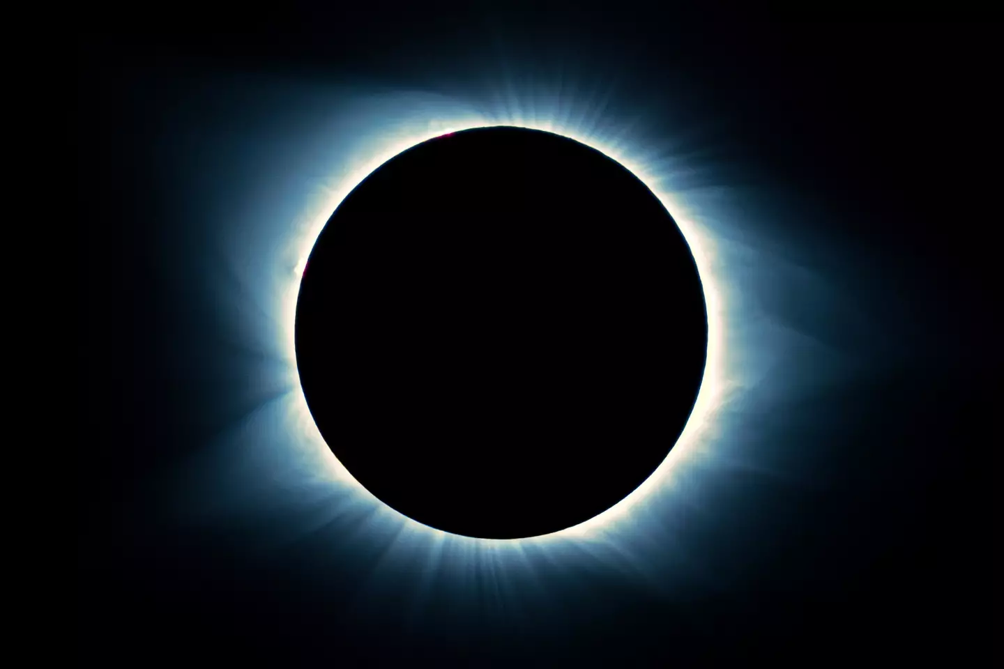 The Sun's white outer atmosphere, only visible during a solar eclipse. Getty Stock Photo
