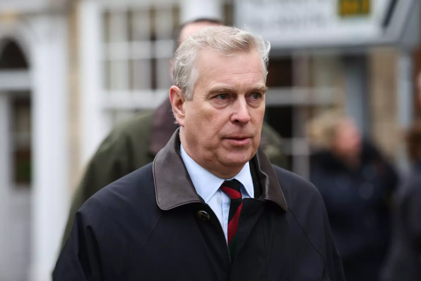 Prince Andrew walked behind his mother's coffin in Scotland.