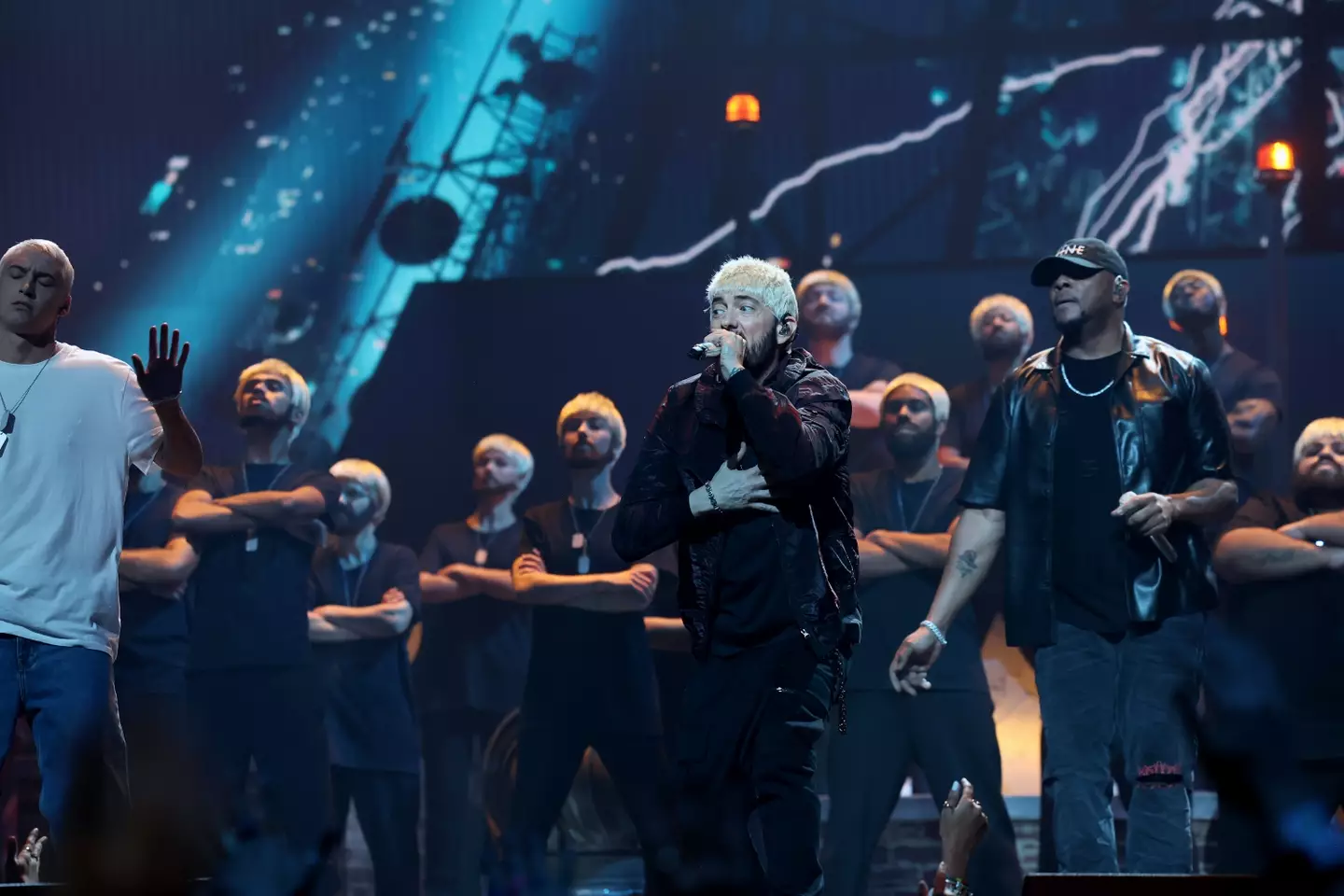 Eminem picked up a couple of VMAs for Houdini. (Kevin Mazur/Getty Images for MTV)