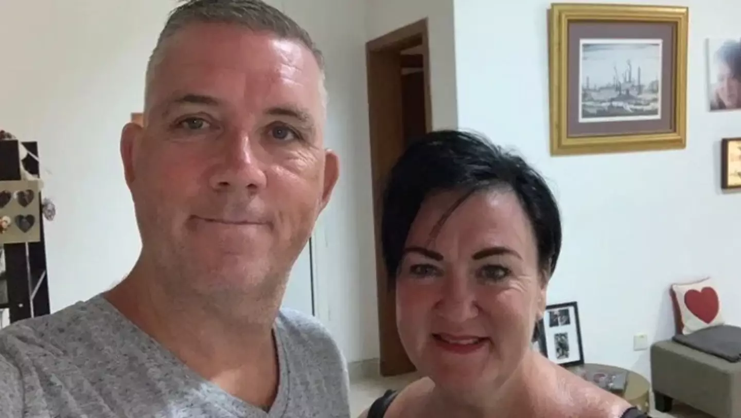 Husband Mick, 54, from Doncaster, and his wife Kat, 54, from Glasgow.