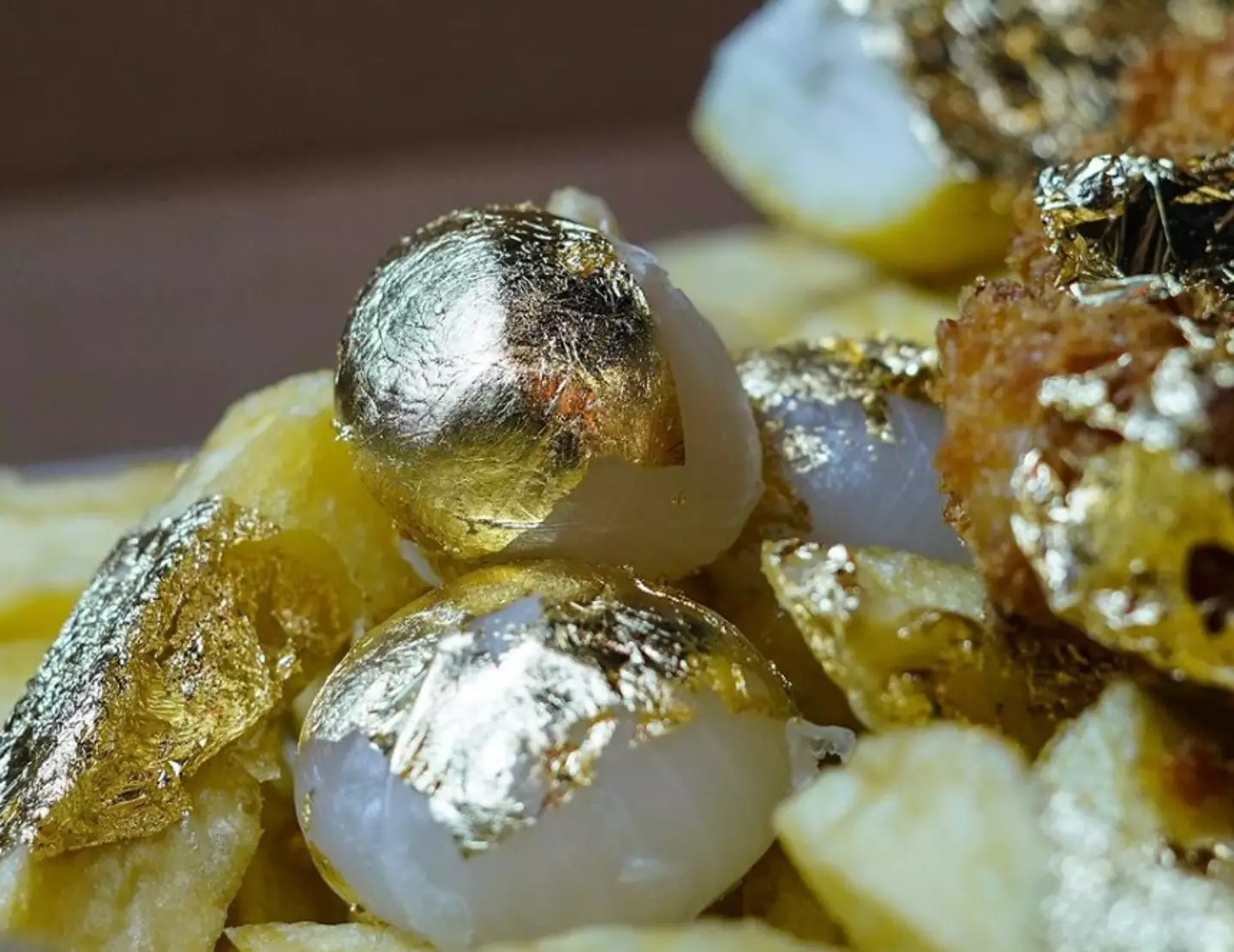 The gold is even on the pickled onions.