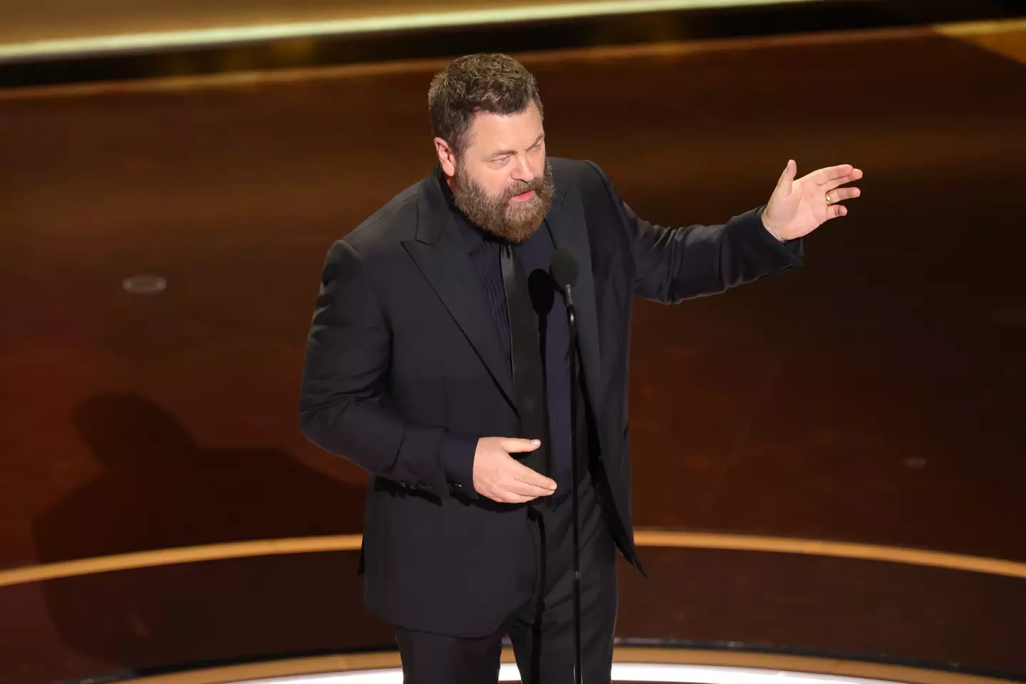 Offerman spoke on stage before the cameras were rolling (Kevin Winter via Getty Images)
