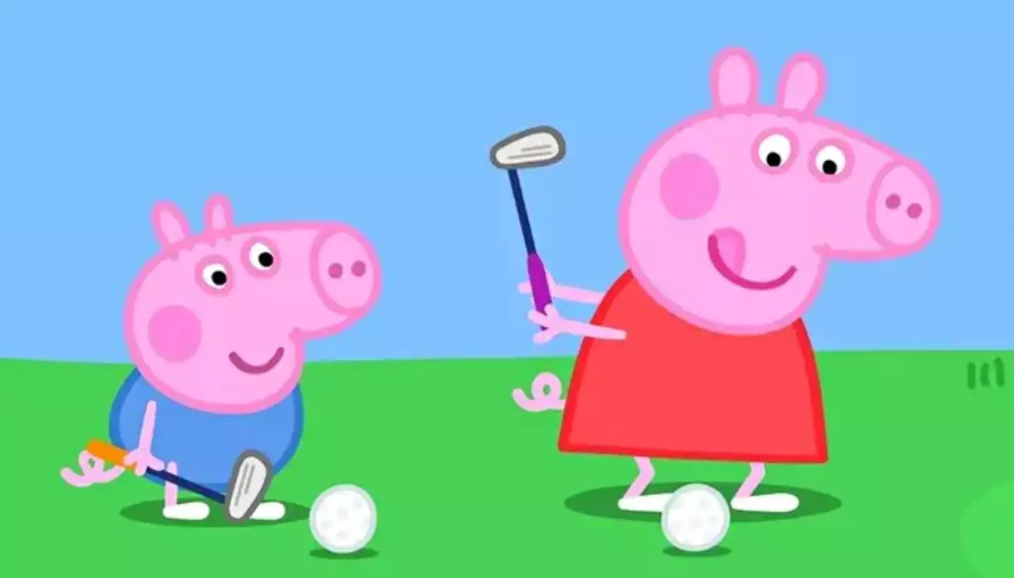 Peppa Pig and George.