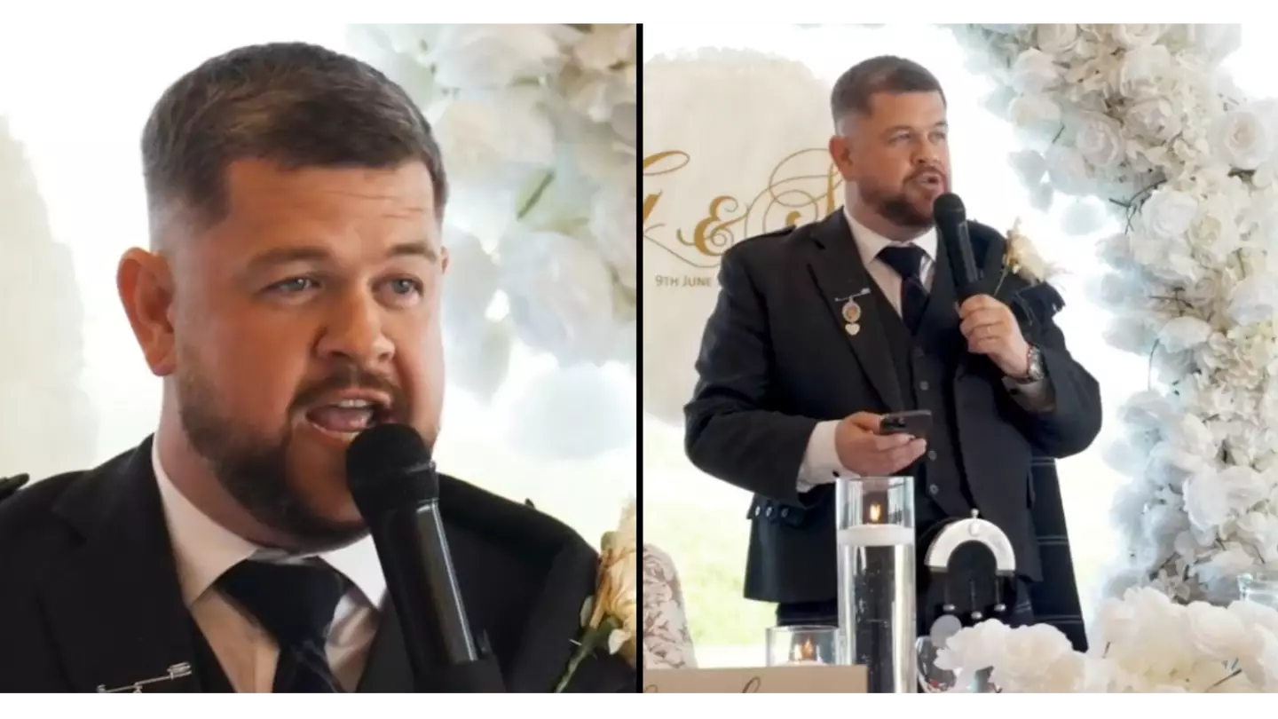 Scottish groom leaves room in tears with speech about dad still using dead mum's Facebook account