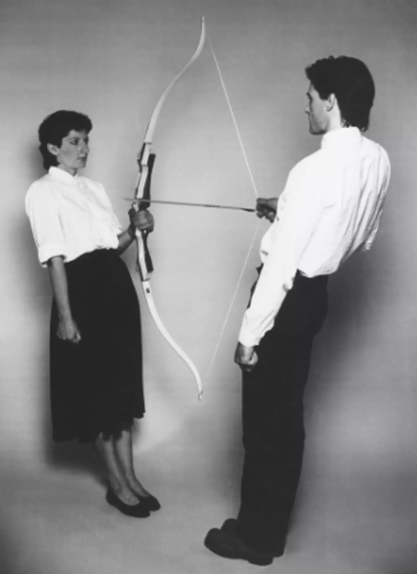 Marina Abramović risked her life with this 'Rest Energy' performance in 1980 (Marina Abramovic Institute)