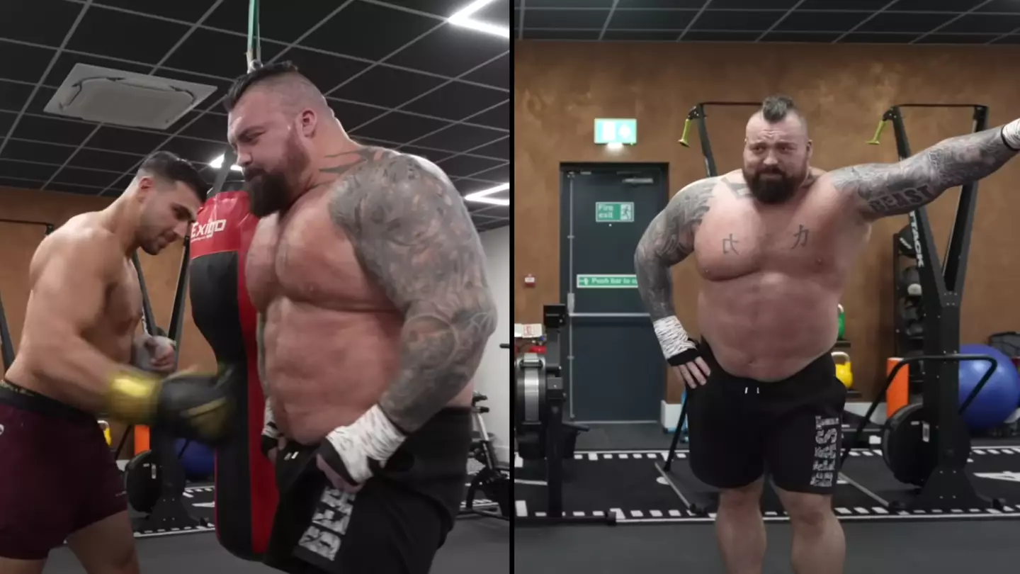 Eddie Hall almost vomits after agreeing to be punched full force in stomach by Tommy Fury