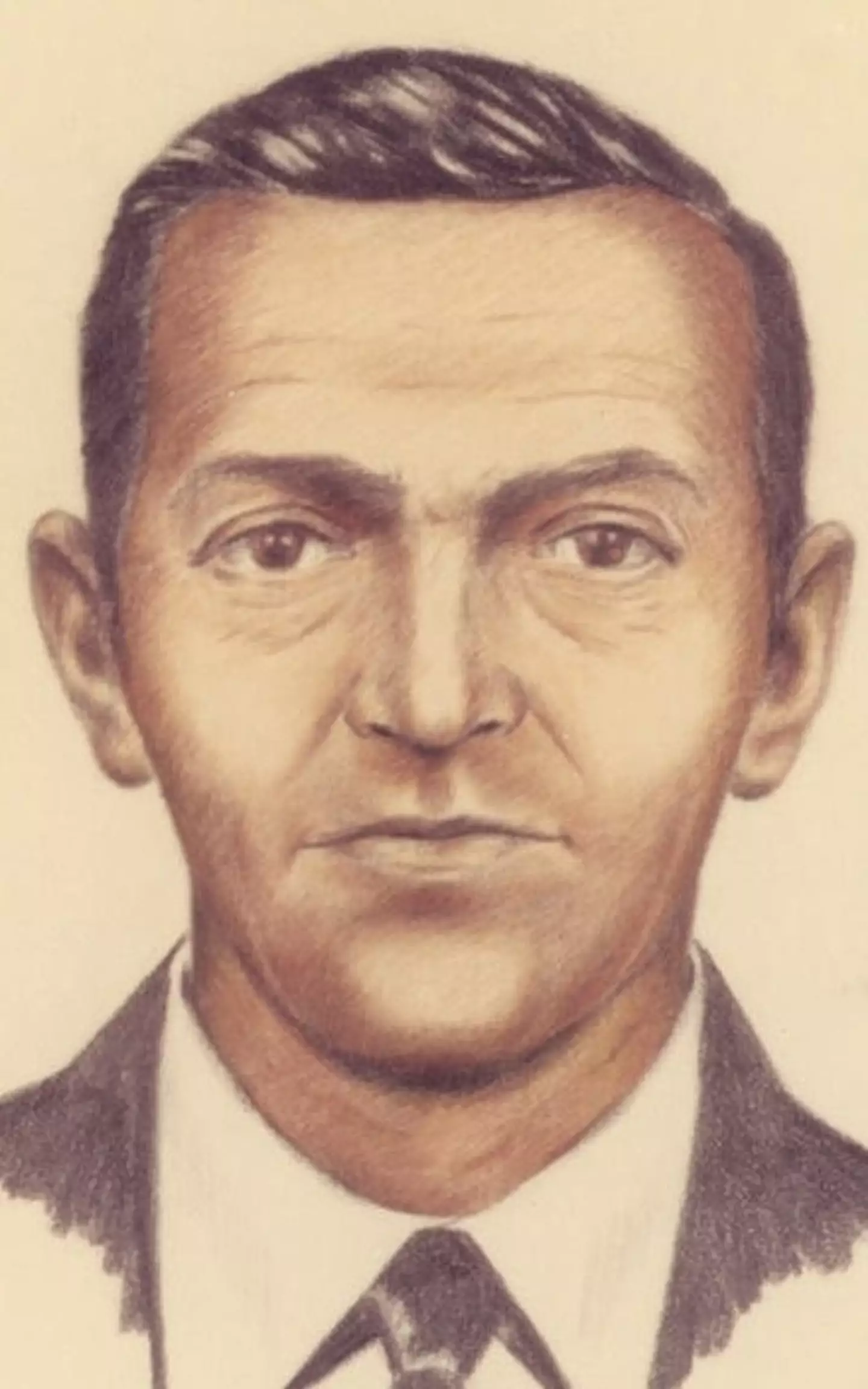 A composite drawing of the hijacker known as D.B Cooper from the 1970s.