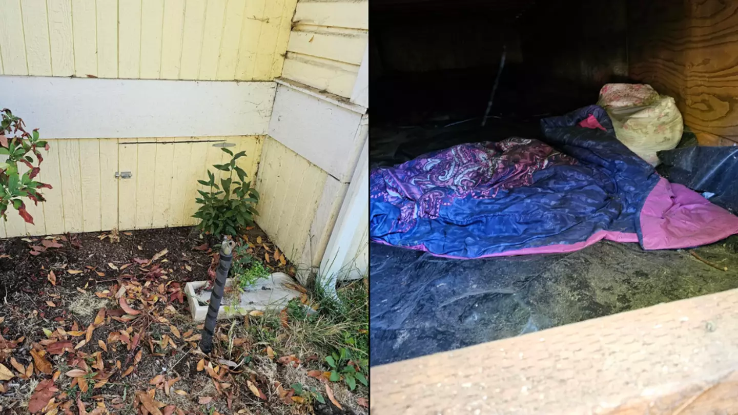 Woman discovers person has been living underneath her house and comes face-to-face with them