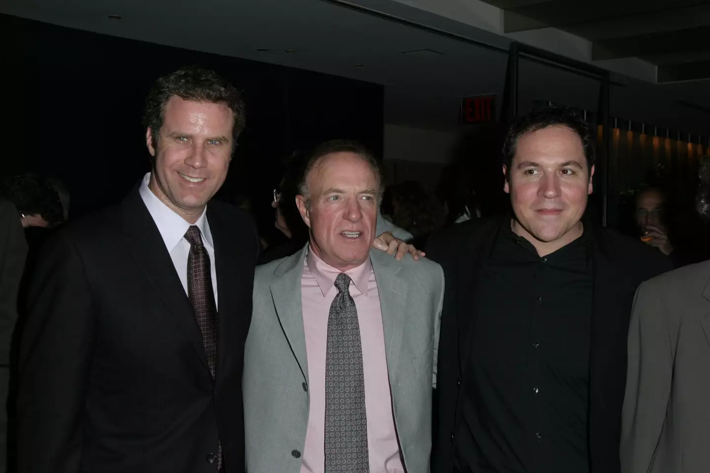 Ferrell, Caan and Favreau pictured at the New York premiere of Elf (James Devaney/WireImage)