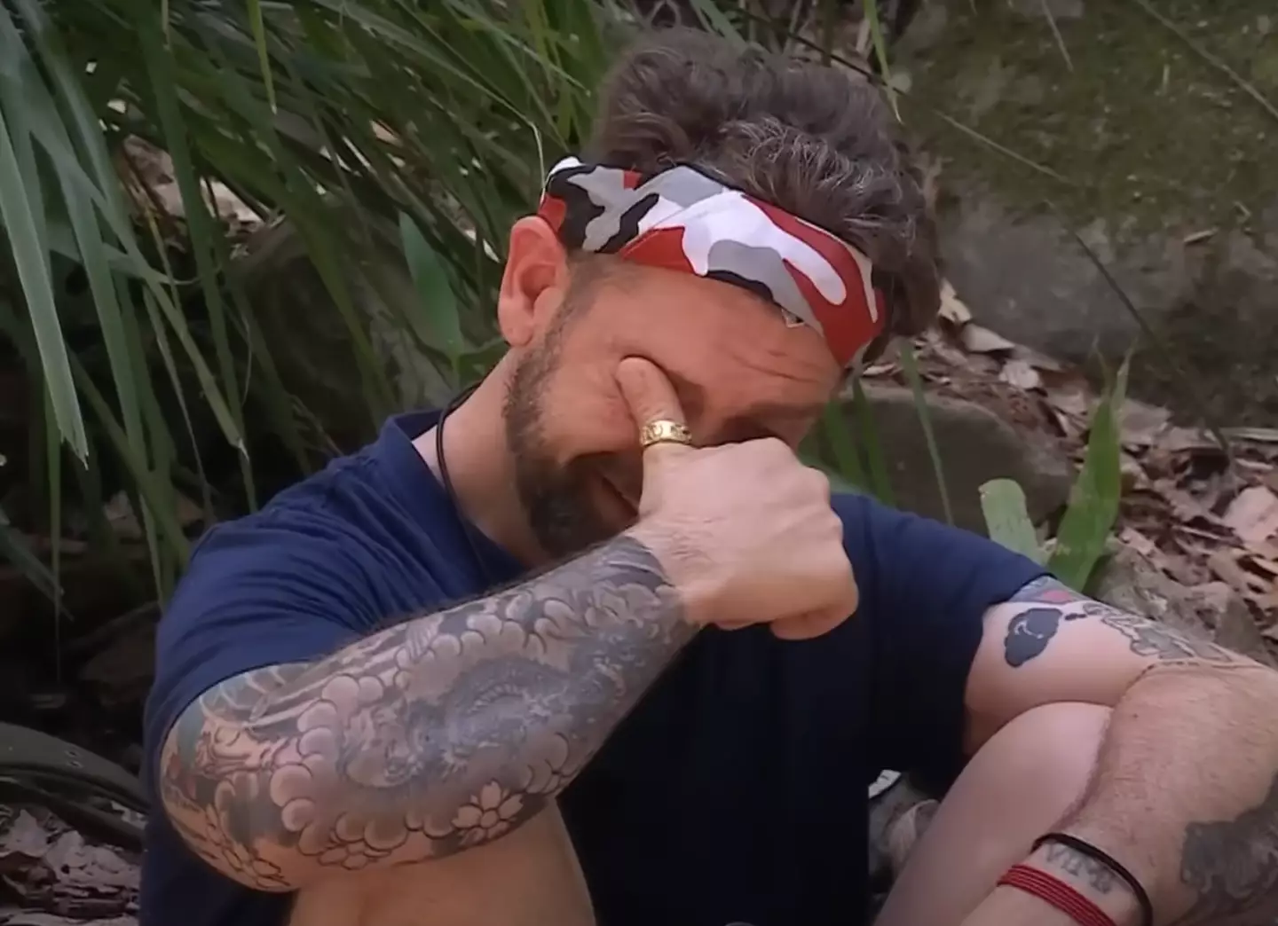 He became tearful as Riley comforted him. (ITV)