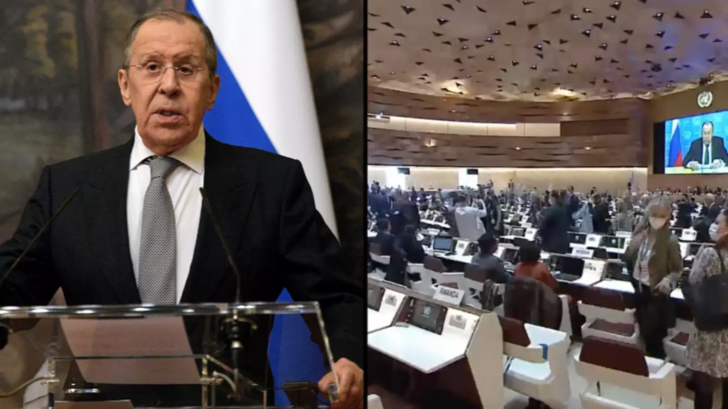 Diplomats Walk Out En Masse As Russia’s Foreign Minister Gives Speech At The UN