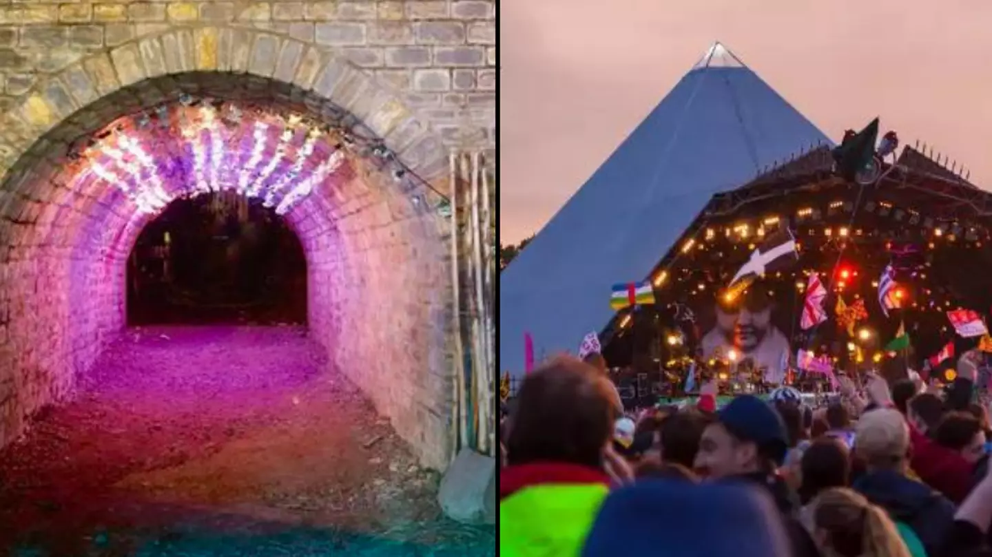 Glastonbury Festival has secret tunnel which runs through the middle of the site