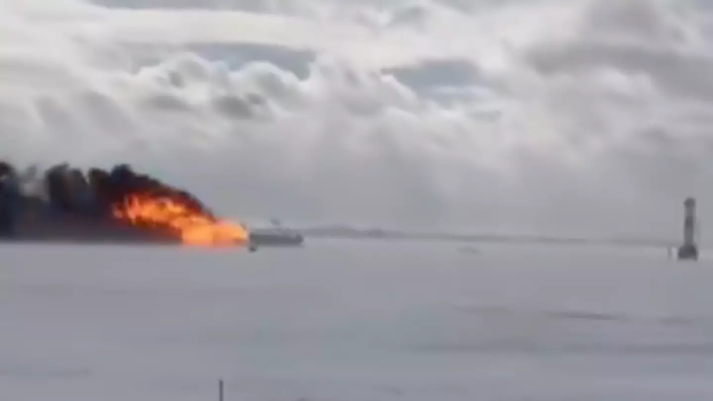 Astonishing new footage shows Delta Air Lines plane crash land before flipping over and exploding into fireball