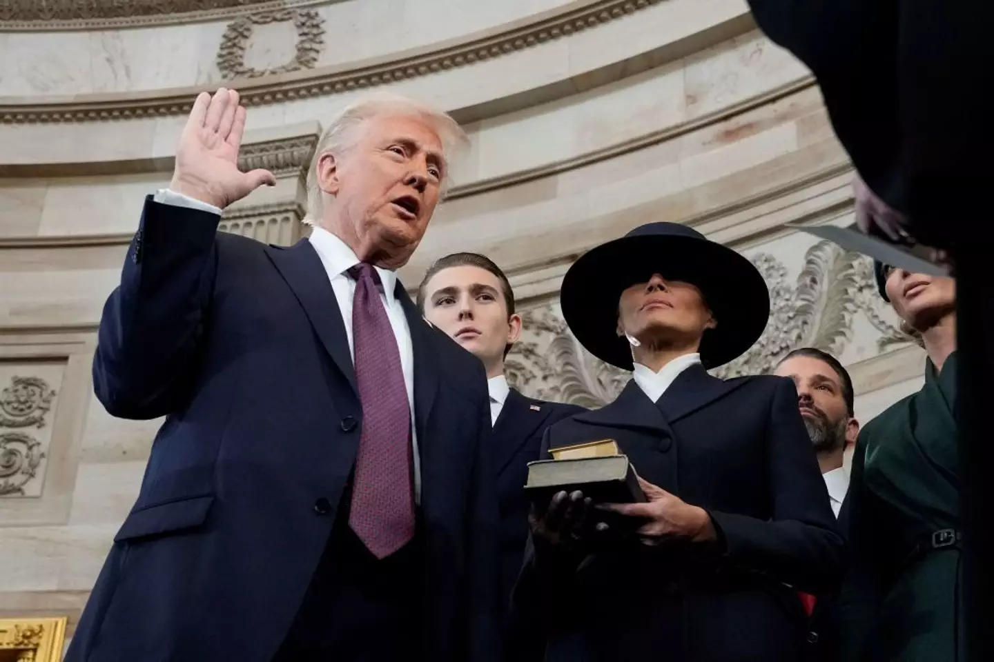 The Bibles were not touched by Trump (MORRY GASH/POOL/AFP via Getty Images)