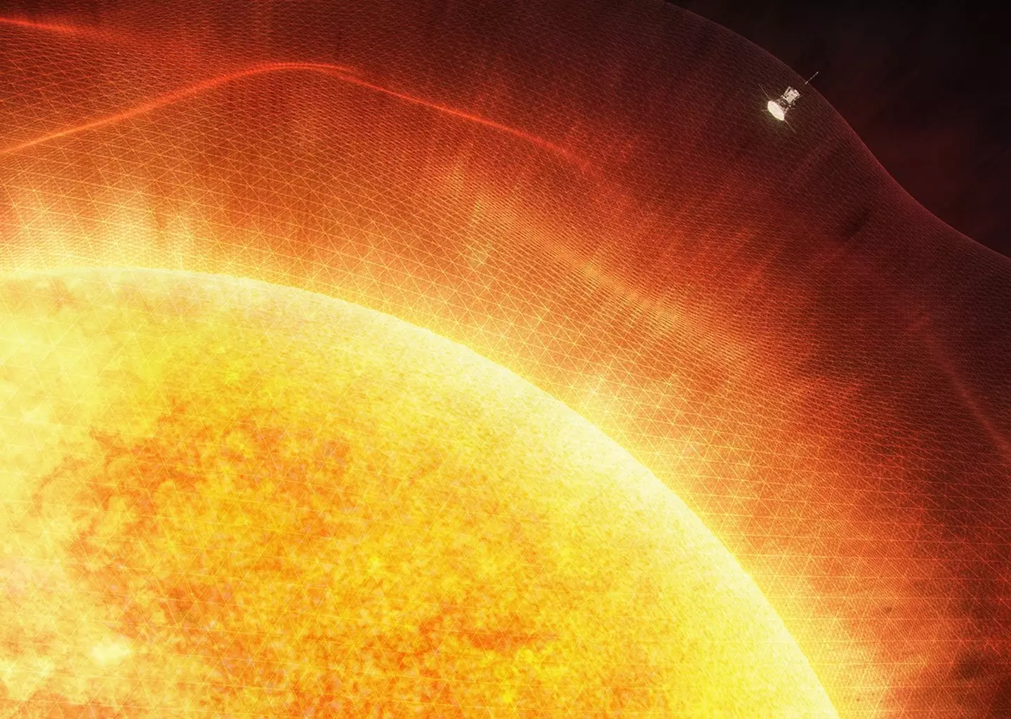 This conceptual image shows Parker Solar Probe about to enter the solar corona (NASA/Johns Hopkins APL/Ben Smith)