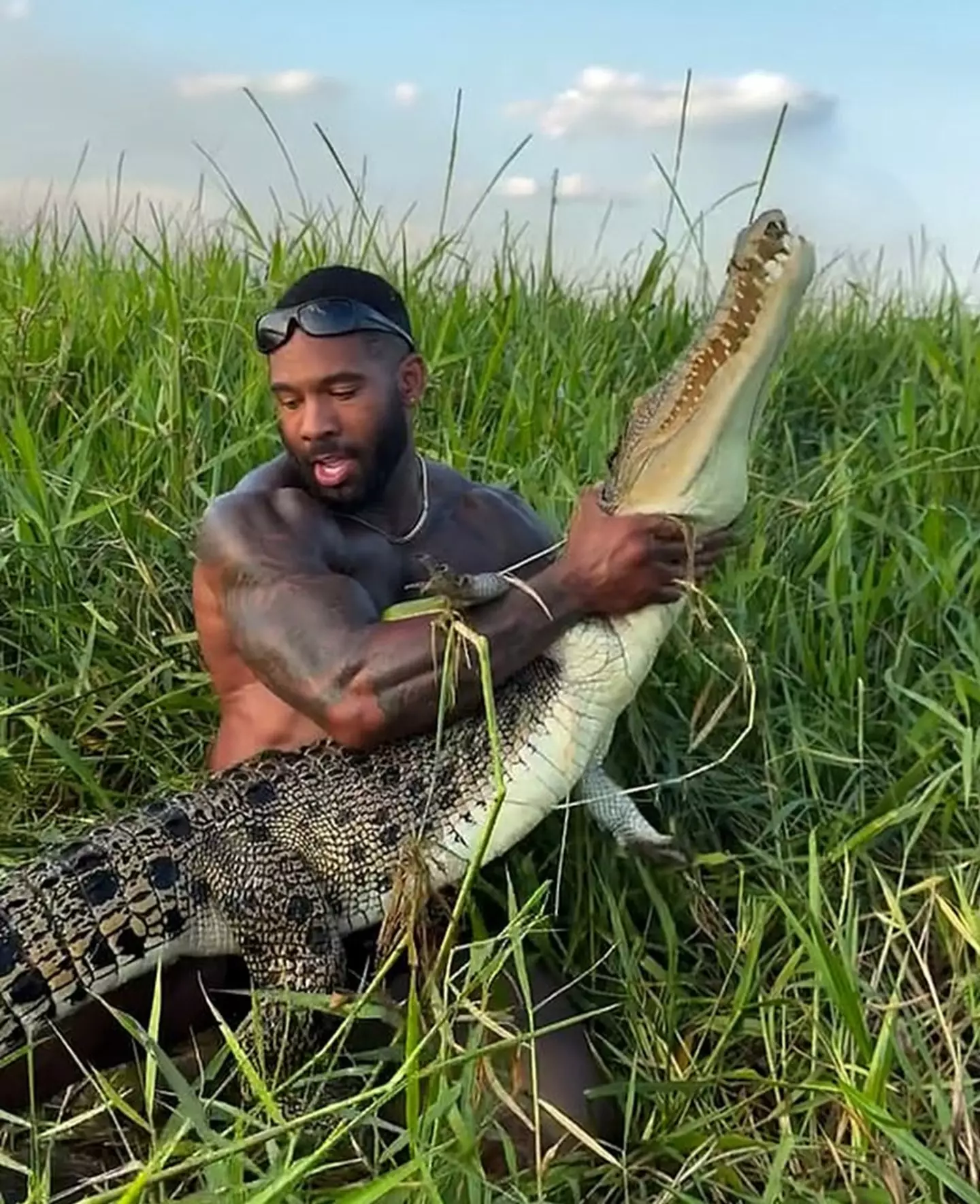 Mike Holston, known as 'Real Tarzan', has upset animal welfare groups with his two crocodile videos (Instagram/therealtarzann)