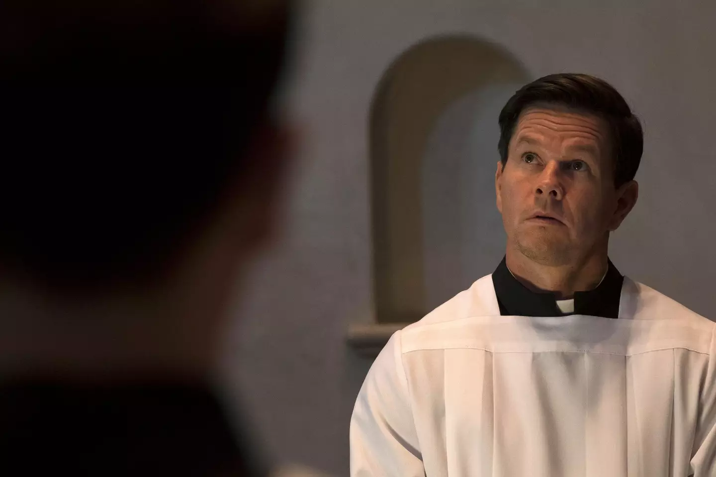 Mark Wahlberg in Father Stu (2022).