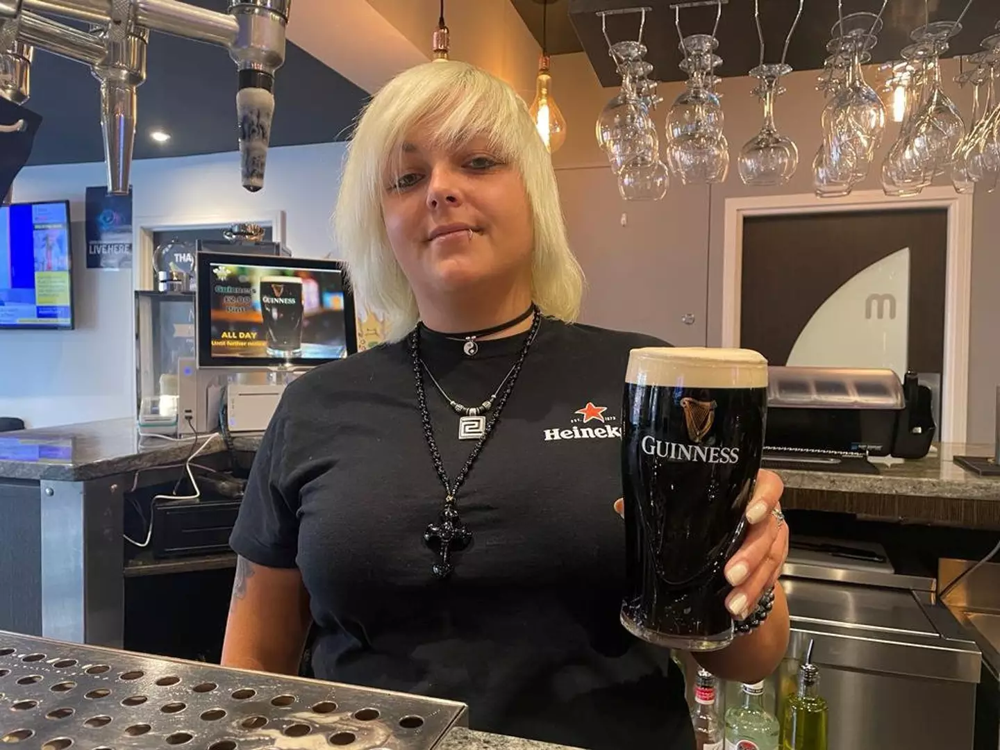 The Feathers, in Worcester, is selling pints of Guinness for just two quid.