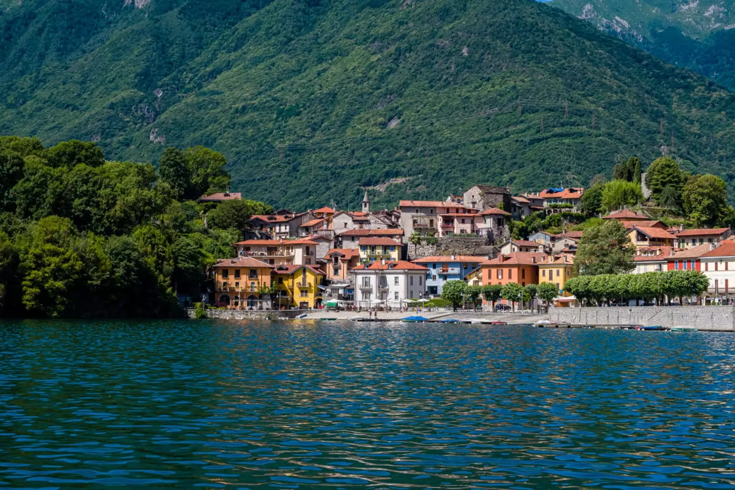 The restuarant faced Lake Mergozzo.