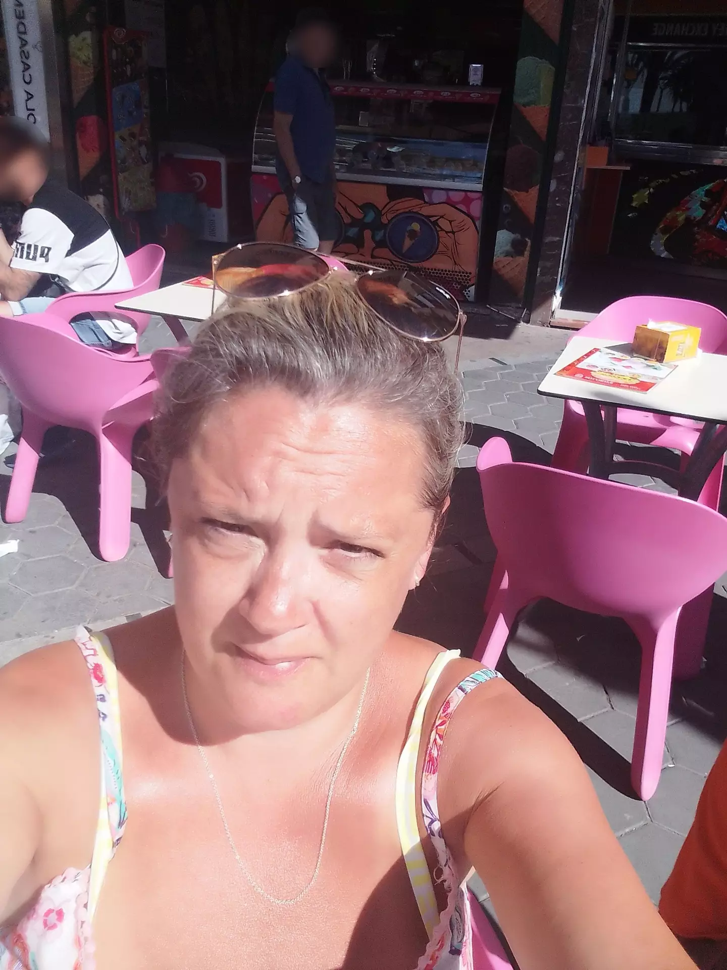 Tracy Stocks and her husband had to flee the beach. (Kennedy News and Media)