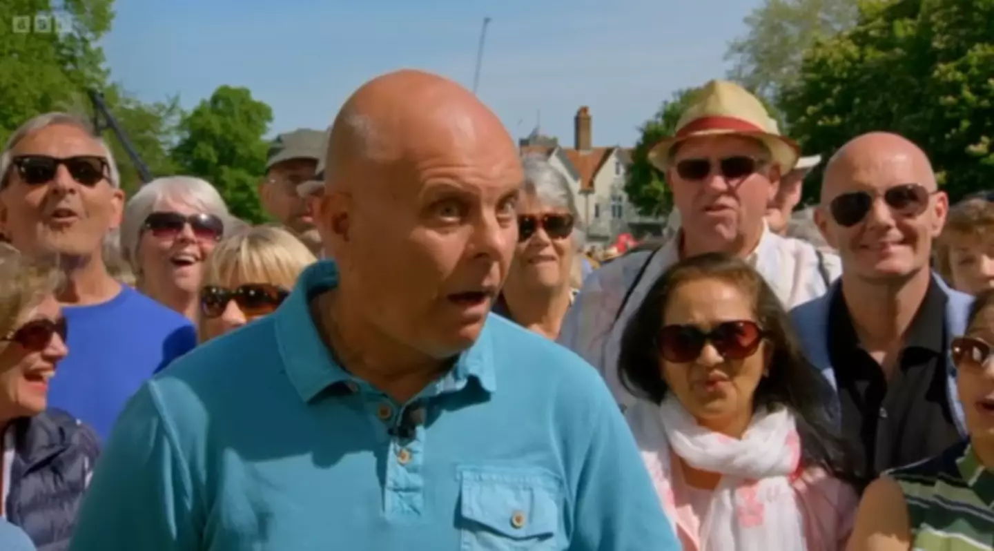 The Antiques Roadshow guest was stunned by Richard Price's valuation of the 'rare' Omega watch. (BBC)