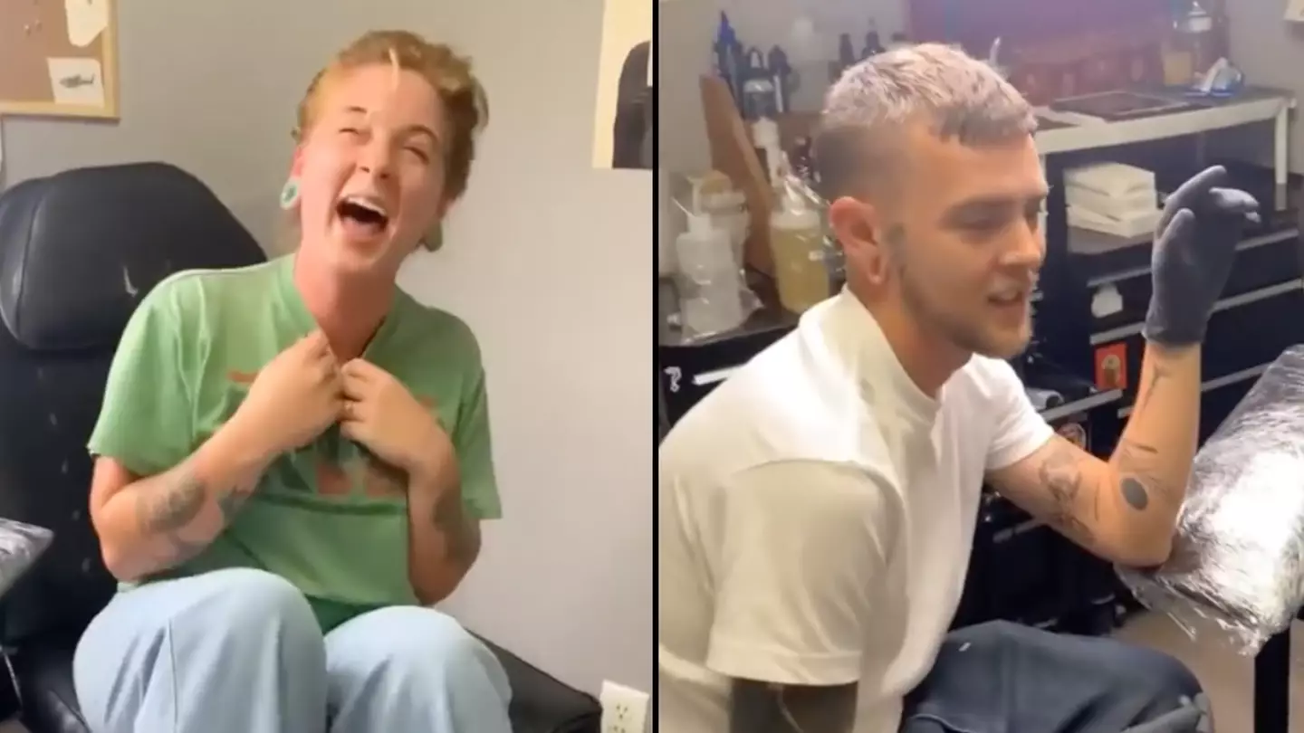 Woman in hysterics after tattoo artist makes major spelling mistake