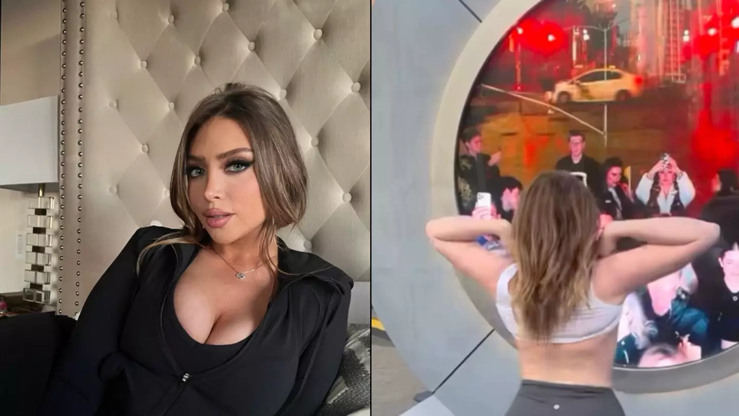 OnlyFans model goes viral again for flashing Philadelphia portal months after New York-Dublin stunt