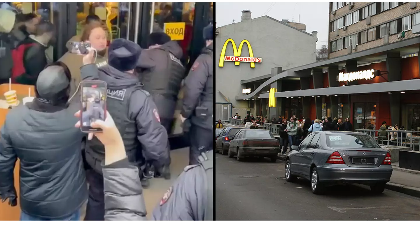 Russian McDonald’s Fan Chains Himself To Restaurant In Desperate Bid To Stop It Closing