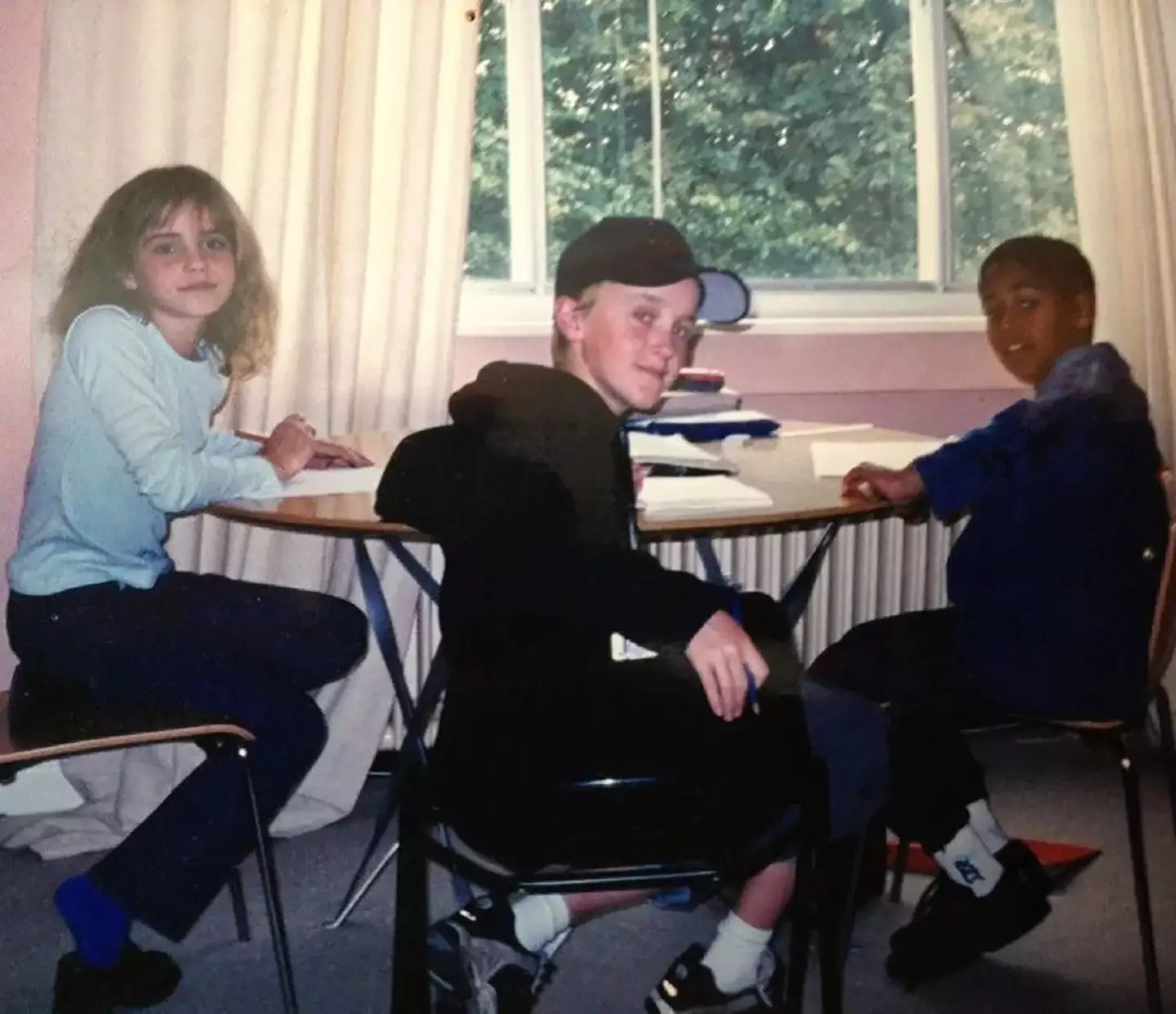 Emma confessed she had a 'crush' on her co-star from early on (instagram/tom felton)