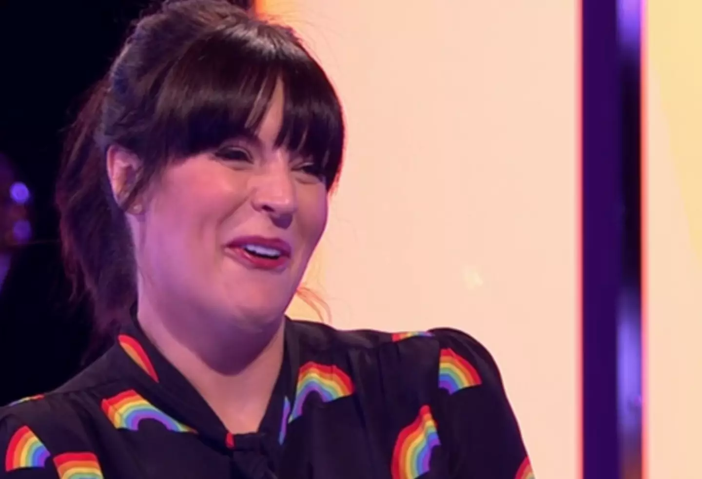 Anna Richardson was left seriously red-faced after the incident.