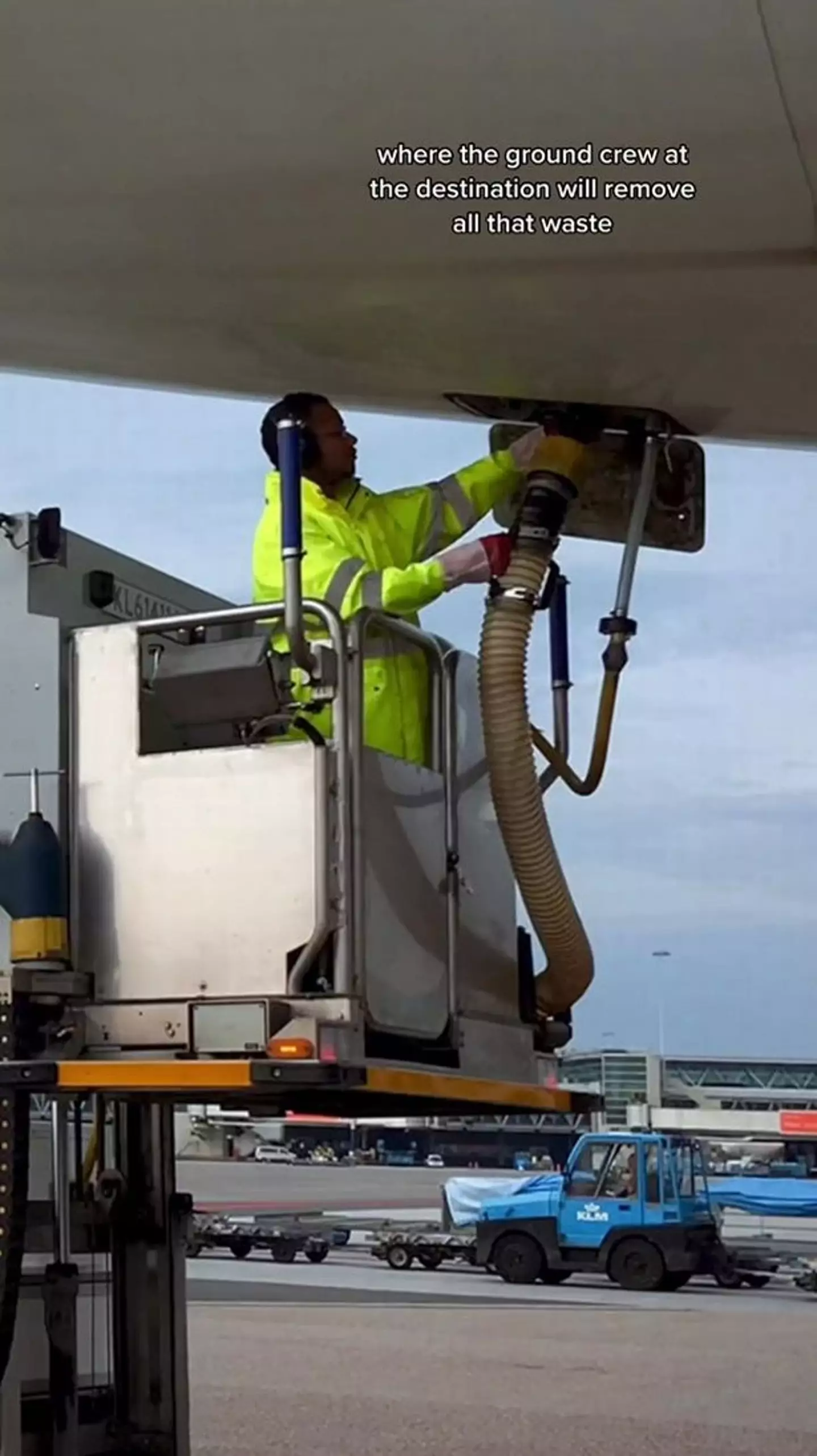 Thank god for ground crew who deal with all the toilet waste after a flight has landed.