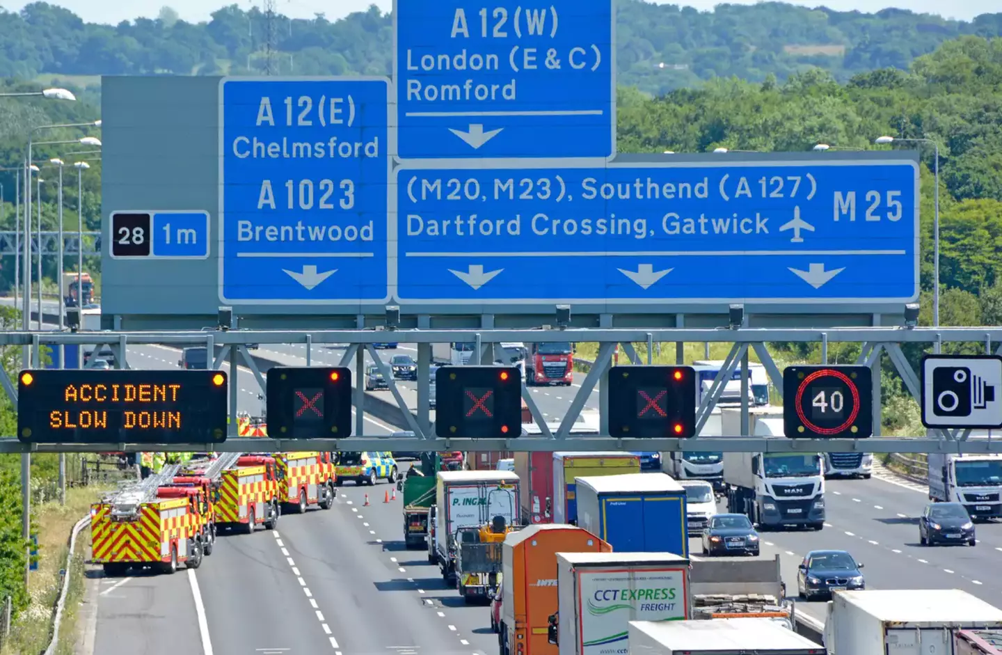 It's against the law to drive in a Red X lane.